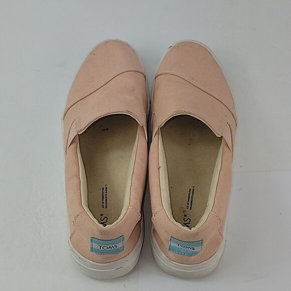Toms Salmon Luca Canvas Wrapped Round-Toe Slip-On Sneakers - Picture 10 of 13